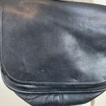 Coach Vintage Patricia Saddle Flap Bag Black Leather Crossbody Messenger 9951 Photo 11