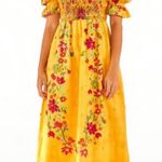 Farm Rio yellow midi dress NEW Photo 5