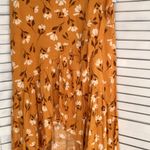 Gold Floral Maxi Skirt, Large Photo 0