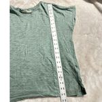 Madewell  Cap Sleeve T-Shirt Women's Small Green Cotton Slit Photo 6