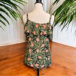 Red Leaf Green Floral Ruffle Button Photo 3