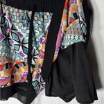 Geometric‎ Patterned Women's Shorts Blue Size L Photo 3