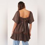 Free People  Brown Easy To Love Mini Dress L Photo 3