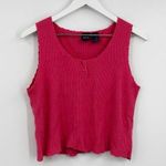 American Vintage Vintage Y2K Pink Cropped Cottagecore Tank Top Size Large Early 2000s Photo 0