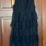 ZARA  tiered lace tunic tank dress black Photo 3