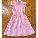J.Crew purple gauze crinkle flutter sleeve dress small Photo 11