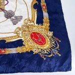 Stunning Silk Grand Uniform Style‎ Scarf hand rolled edges Blue Photo 3