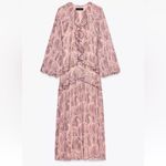 ZARA  Paisley Chiffon Ruffled Midi/Maxi Dress Photo 3