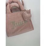 Juicy Couture DUSTY BLUSH Pink Big Spender Large Tote Brand Velvet Bag Charm Photo 3