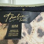 Thalia Sodi  Animal Print Baroque Chain Ruched Dress Size M Photo 2