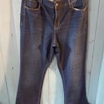 Old Navy Women’s Kicker Boot-Cut Mid Rise Size 14 Dark Wash Stretch Blue Jeans Photo 0