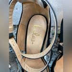 Lulus  Black Suede Tie Up High Heels 7.5 Photo 2