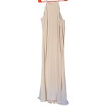 Badgley Mischka  Blush Halter Odessa Zip Up Back Gown Dress Size 18 Photo 2