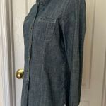 Brooks Brothers Woman’s 346 Blue Chambray Roll Tab Sleeve Dress Button Up, Sz 10 Photo 3