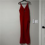 Mac Duggal  Red Gown Cut Out Slit Size 6 Photo 1