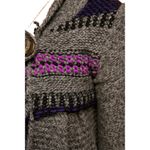 Free People  Gray Sweater Gretel Swing Hooded Cardigan Wool Angora Size XS GUC Photo 5