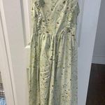 H&M Wildflower Print Ruffle Apron Tea Dress M Photo 7