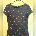 Boden USA Boden Phoebe Navy Blue Floral Cotton Sheath Dress Size 6P Photo 3