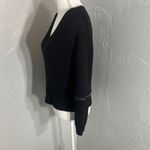 Poof! Classic Black V-Neck Sweater Photo 4