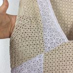 Urban Outfitters Kay Cream Tan Patchwork 70s Eyelet Shift Mini Dress Medium Photo 7