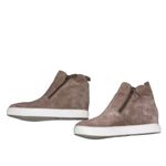 Blondo  Giselle Taupe Gray Tan Waterproof Suede Sneakers Booties Shoes size 6 Photo 2