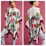 Anthropologie  Velvet Ruana Kimono Floral Print Size OS Photo 1