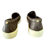 Michael Kors Brown MK Monogram Slip On Loafers Size 8 Photo 4