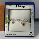 Disney  Bracelet Halloween Fine Silver Plated Adjustable Bracelet Pumpkin Mickey Photo 0