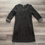 Boden Black and Tan Polka Dot Long Sleeve Dress Size 8 L Cotton blend Photo 3