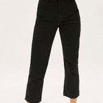 Everlane  Womens Pants The Straight-Leg Crop Stretch Black 0 Photo 0