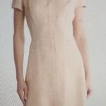 Theory  Beige Herring Linen  Short Sleeve Mini Dress Photo 0