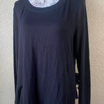 UGG  long sleeve side‎ tie tunic, black size large Photo 0