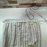 Cloth & Stone ANTHROPOLOGIE striped linen strapless cropped wide-leg jumpsuit M Photo 4