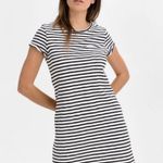 Gap Black & White Striped T-shirt Dress Photo 0