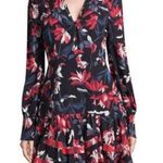 Tanya Taylor | 100% Silk Floral Poppy Tulip Print Dress Sz 4 Photo 0
