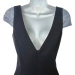 Black Halo Navy Light Blue Tweed Colorblock Shift Dress size 2 Professional Photo 4