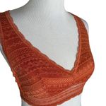 Victoria's Secret  Floral Lace Bralette Women Size‎ S Rust Orange Loungewear Photo 6
