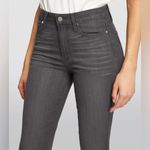 Paige NWT ultra high rise Hoxton Ankle Raw Hem Smokey Charcoal Black denim w 24 Photo 4