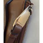 Coach  Crossbody Bag Womens Small Brown Leather Zip Top Shoulder Purse Logo Photo 8