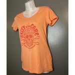 Bella Canvas Bella + Canvas Shirt Womens Small Orange Salty To The Core Skull Tee Black Hall Photo 2