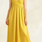 Farm Rio NWOT  Linen Blend Yellow Sleeveless Maxi Dress Size XS Photo 0