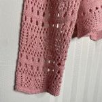Jolie & Joy Pullover Crochet Knit Long Sleeve Sweater Top Junior's Pink Large Size undefined Photo 6
