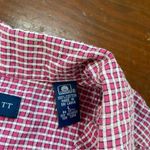 Karen Scott  Pink and White Checkered Shirt Photo 2