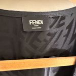 Fendi LOGO FF WRAP LOOK BELTED DRESS BLACK SIZE M or L. HIGH LOW NEVER WORN Photo 10