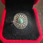 Women’s Stainless Steel Silver Simulated Faux Turquoise Ring Size 7 New Blue Photo 1