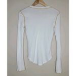 Free People Zip To It Thermal White Fall Preppy Western Boho Rodeo Womens M Photo 3