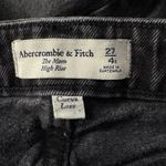 Abercrombie & Fitch SZ 27/4 The Mom Hi-Rise Jeans Curve Love Zip-Fly Black Wash Photo 6