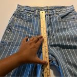 American Eagle  Outfitters Mom Jean Railroad Striped High Rise Ankle Cotton 4 Photo 11