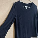 Akris Punto Navy blue sweater skirt long sleeve stripes size US 6 Photo 1