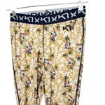 Kari Traa Fryd Base Layer Leggings Birds Floral Lightweight Small Gold Photo 1